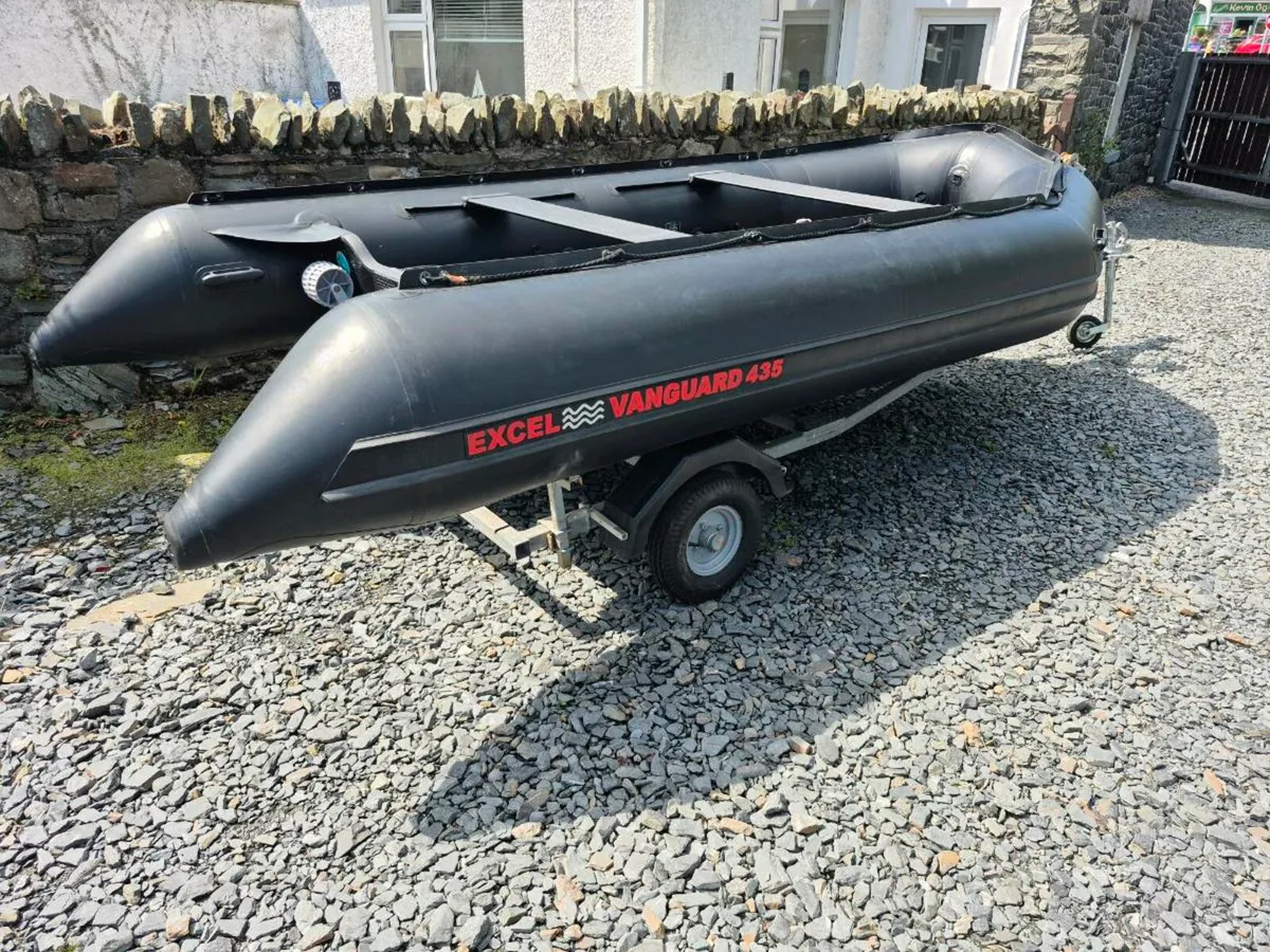 Excel Vanguard 4.3m SIB boat and trailer - Image 1
