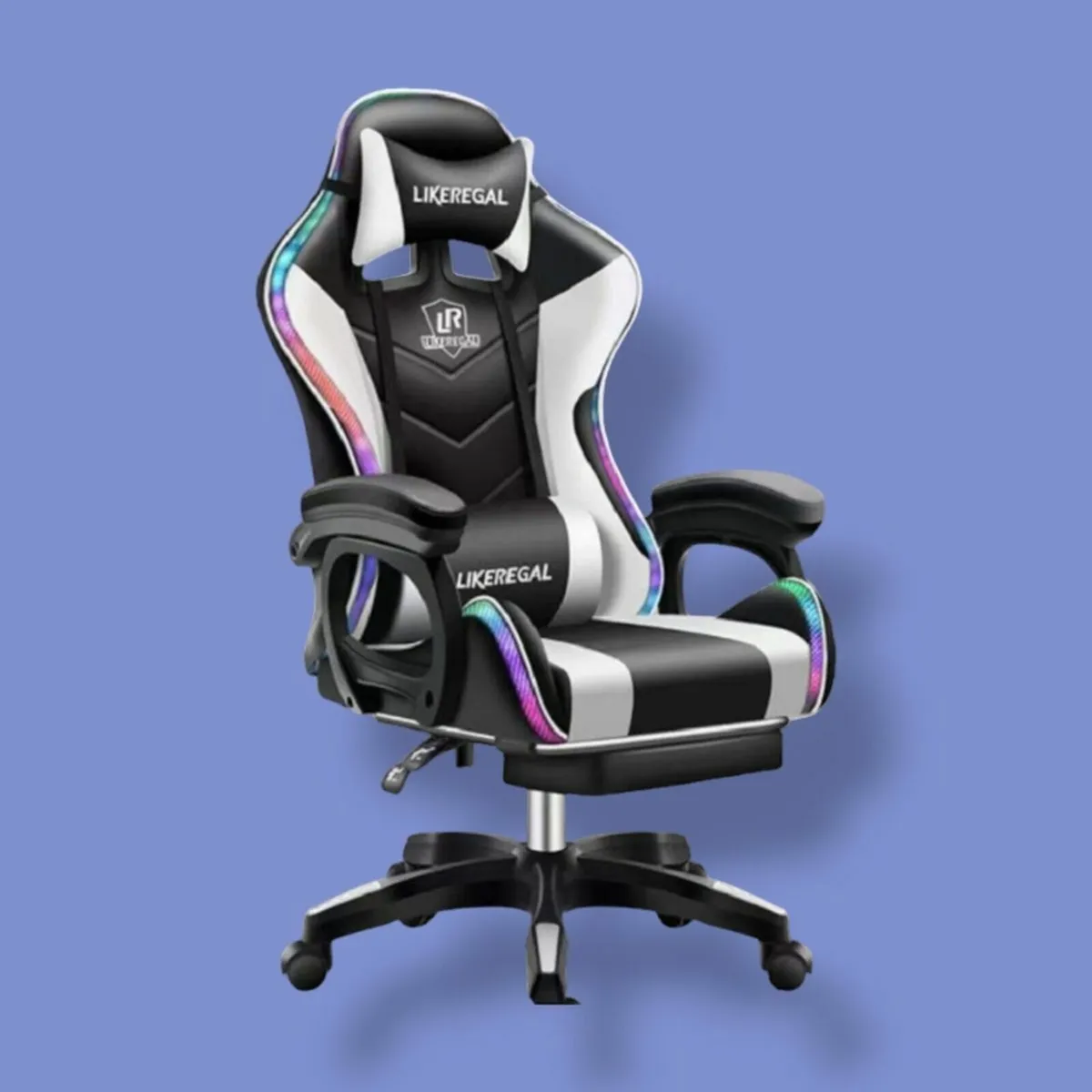 Gaming chair with Speakers and RGB LED Lights - Image 1