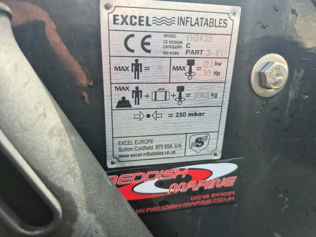 Excel Vanguard 4.3m SIB boat and trailer - Image 4