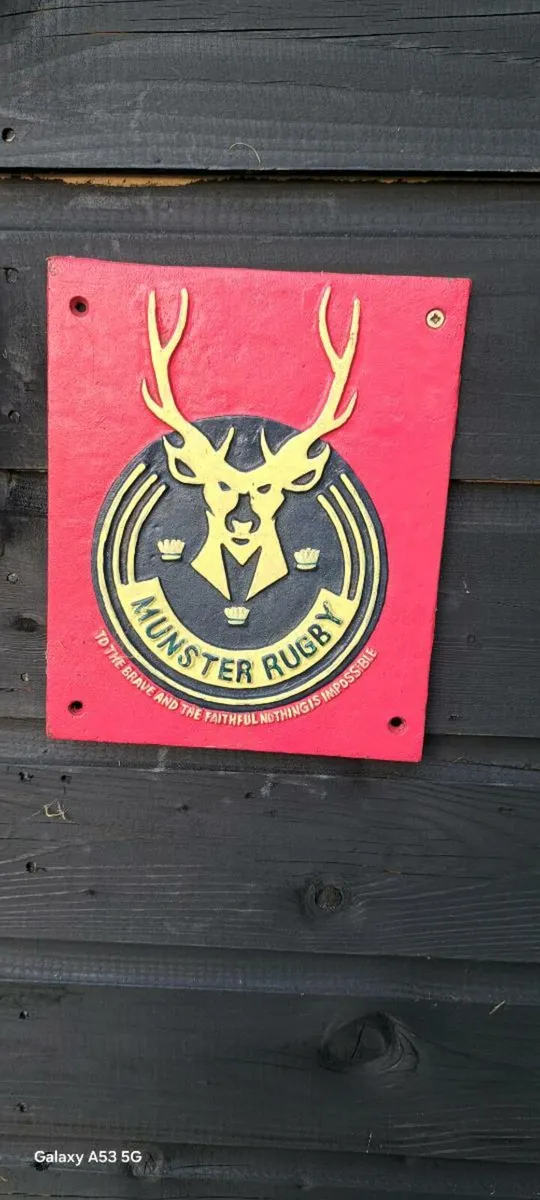 Munster rugby cast iron sign