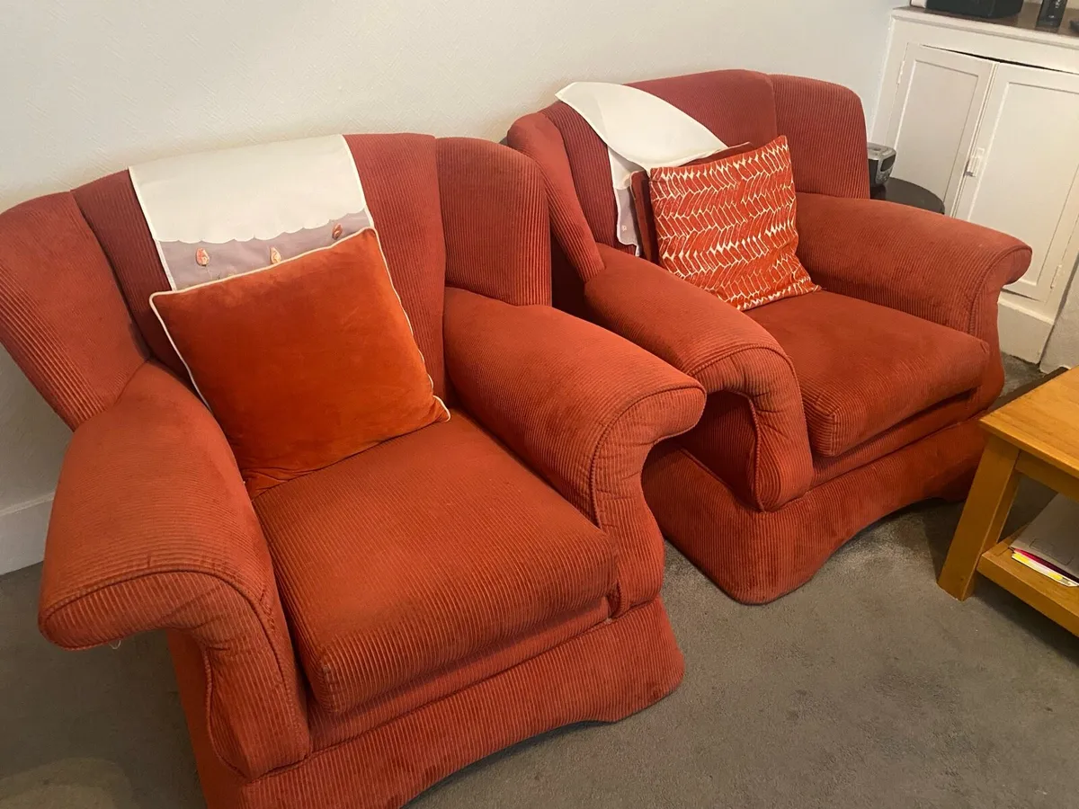 Three seater and two armchair free to take away - Image 1