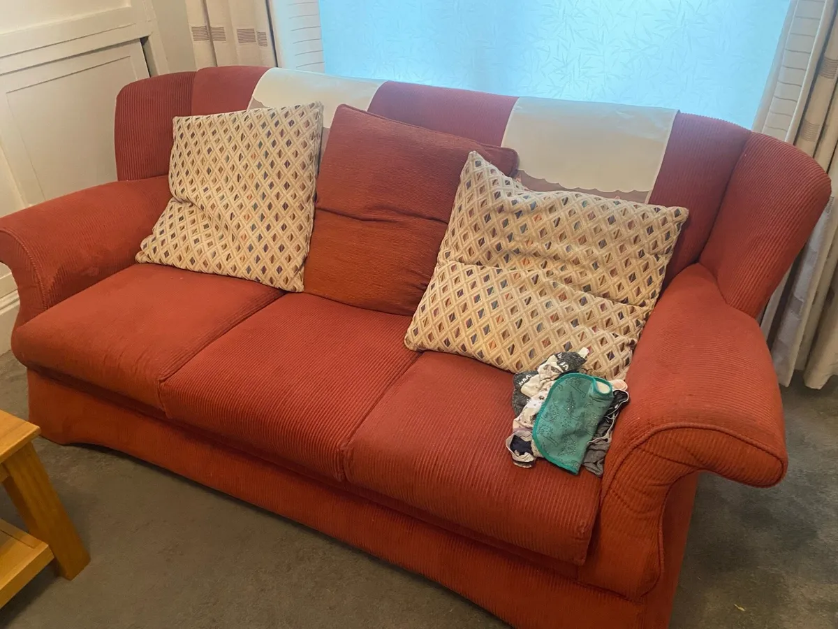 Three seater and two armchair free to take away - Image 2