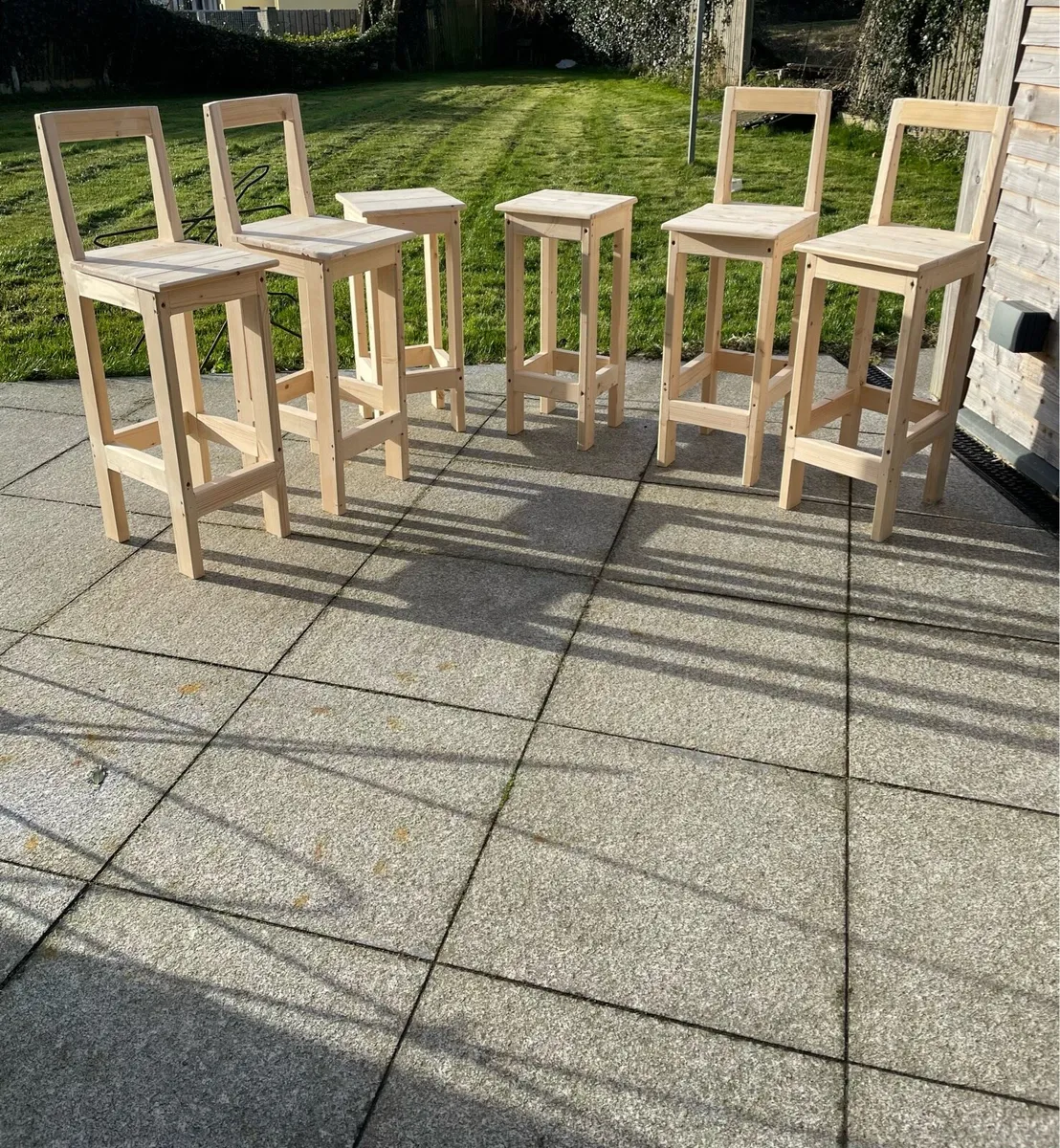 Wooden barstools - Image 1
