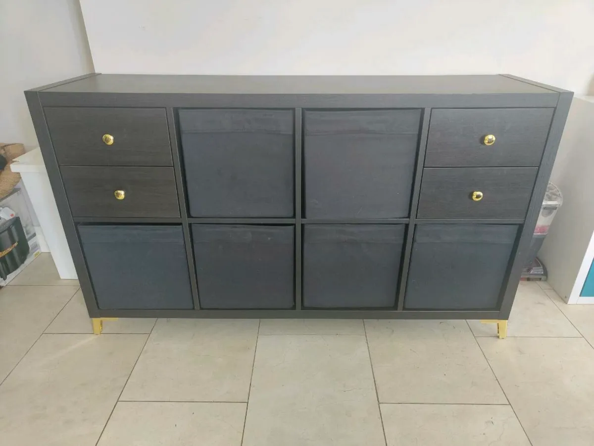 Black IKEA Kallax 8 cube unit - Image 1