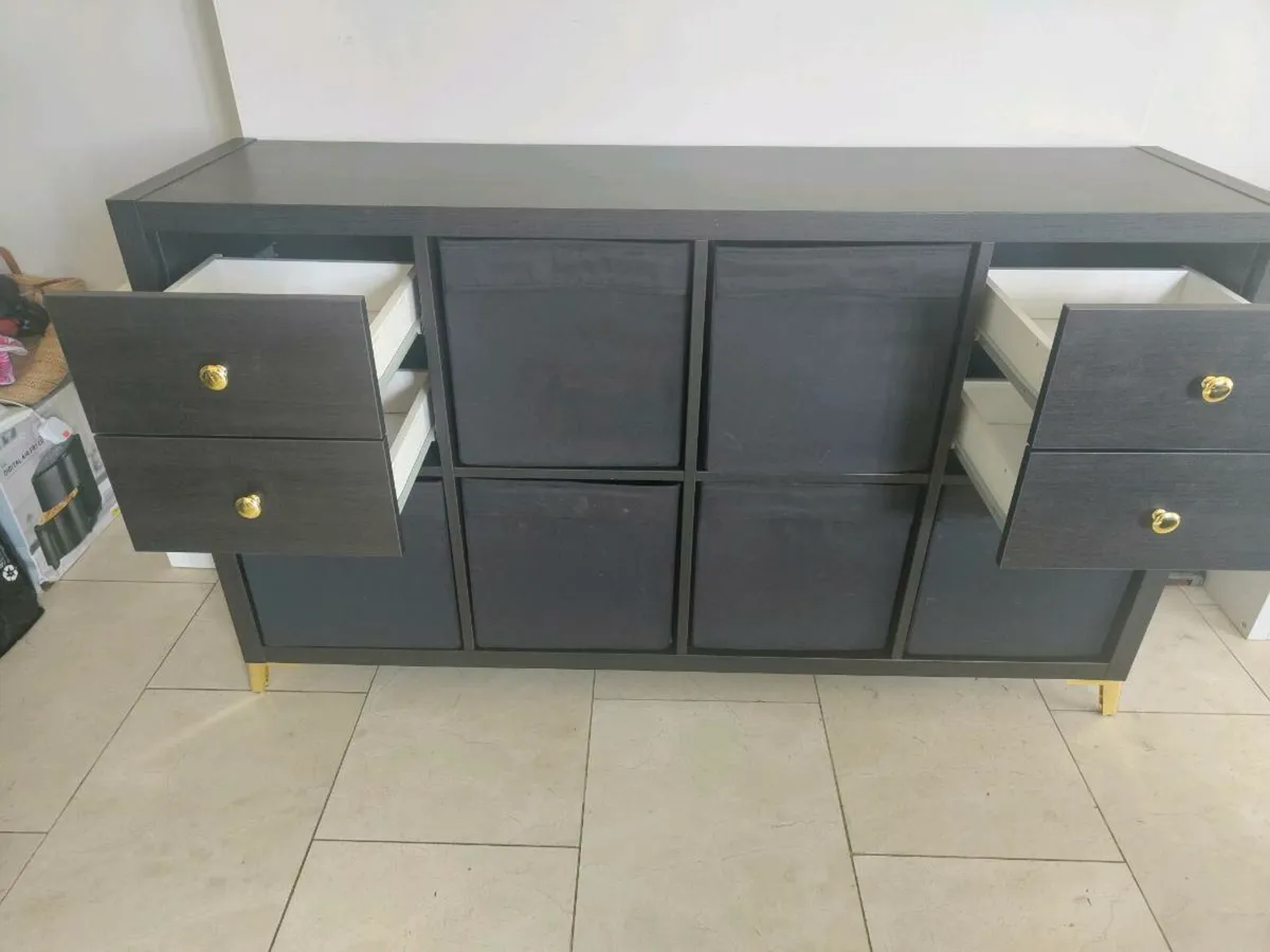 Black IKEA Kallax 8 cube unit - Image 2