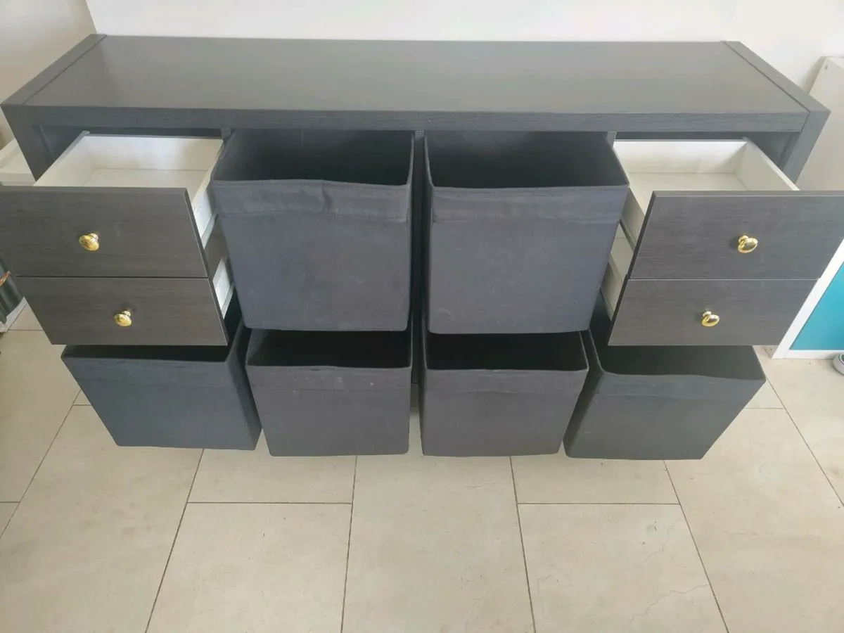 Black IKEA Kallax 8 cube unit - Image 3