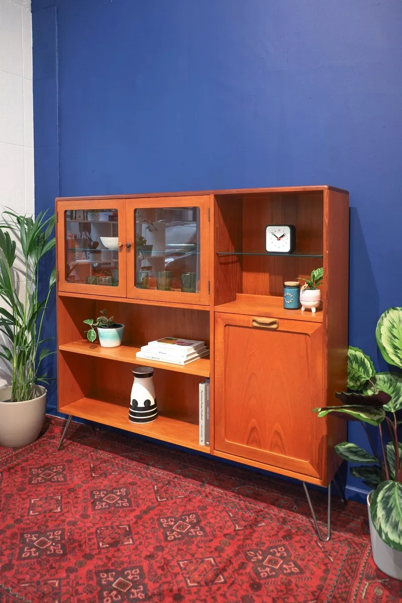 Mid Century Furniture G plan Large Glazed Storage - Image 4