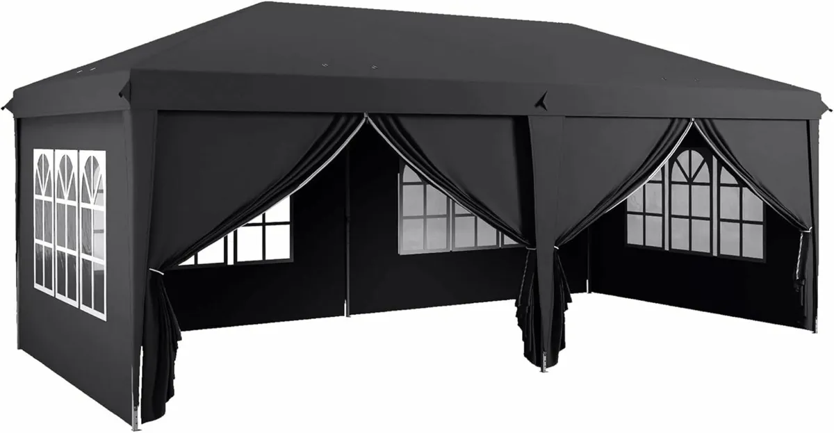 3x6m Pop-Up Gazebo with Sides & Windows Tent - Image 2