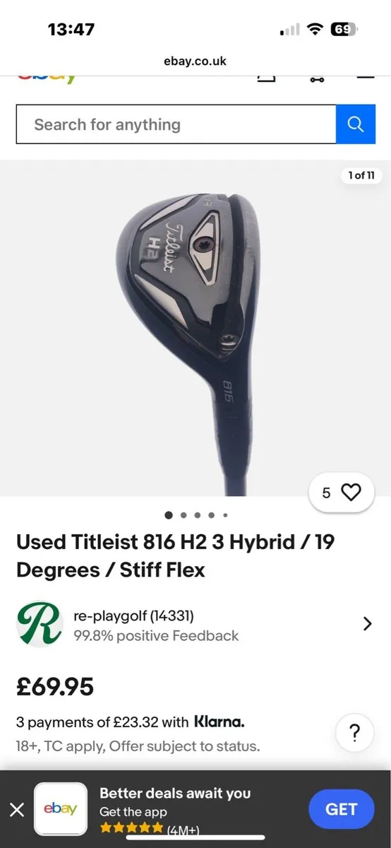 Titleist hybrid wood