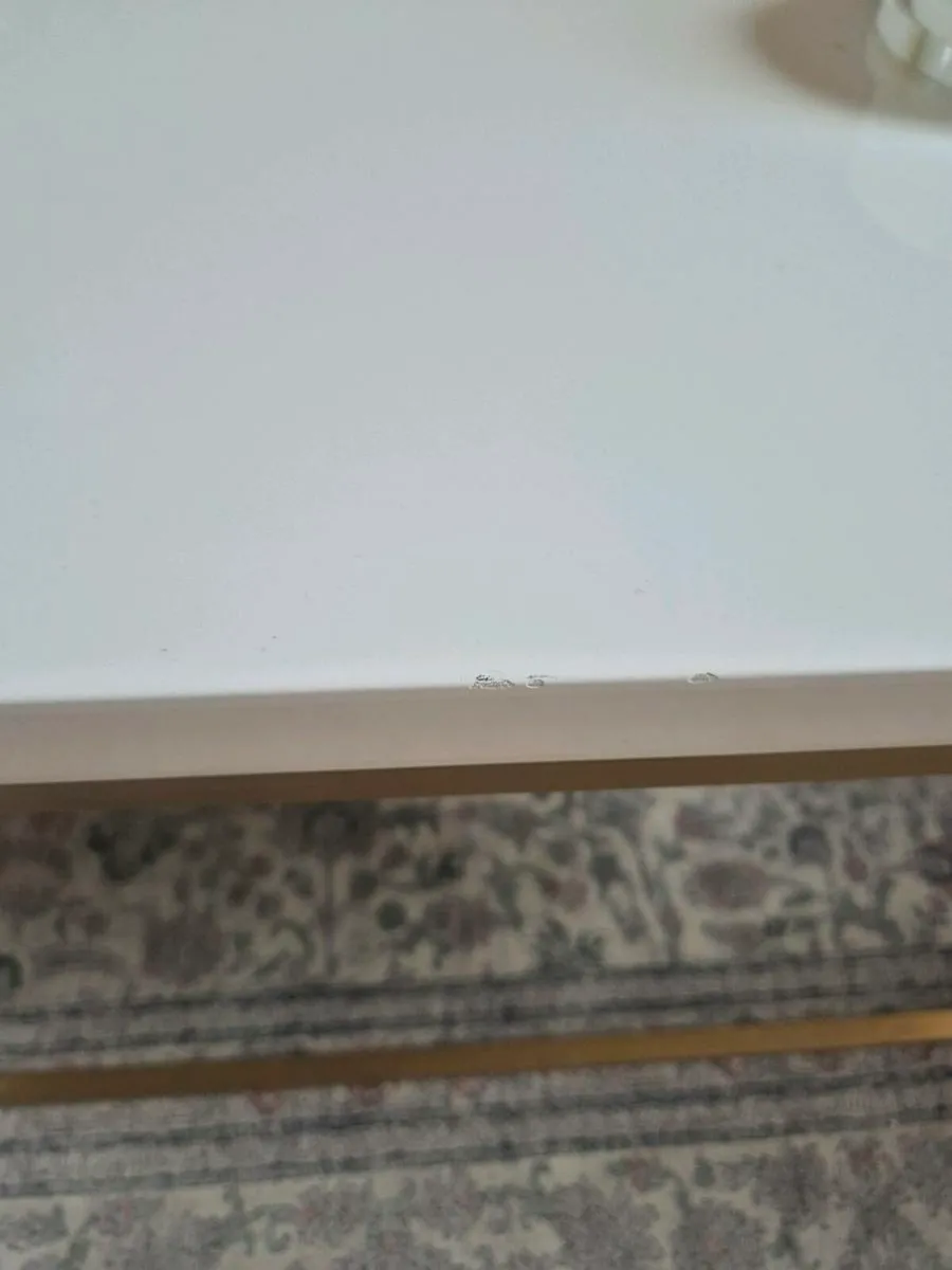 Browsers Interiors Coffee Table White and Gold - Image 2
