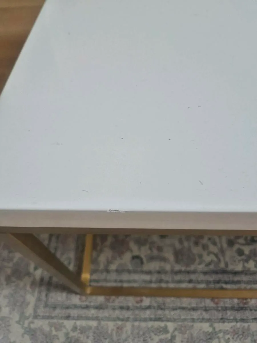 Browsers Interiors Coffee Table White and Gold - Image 3