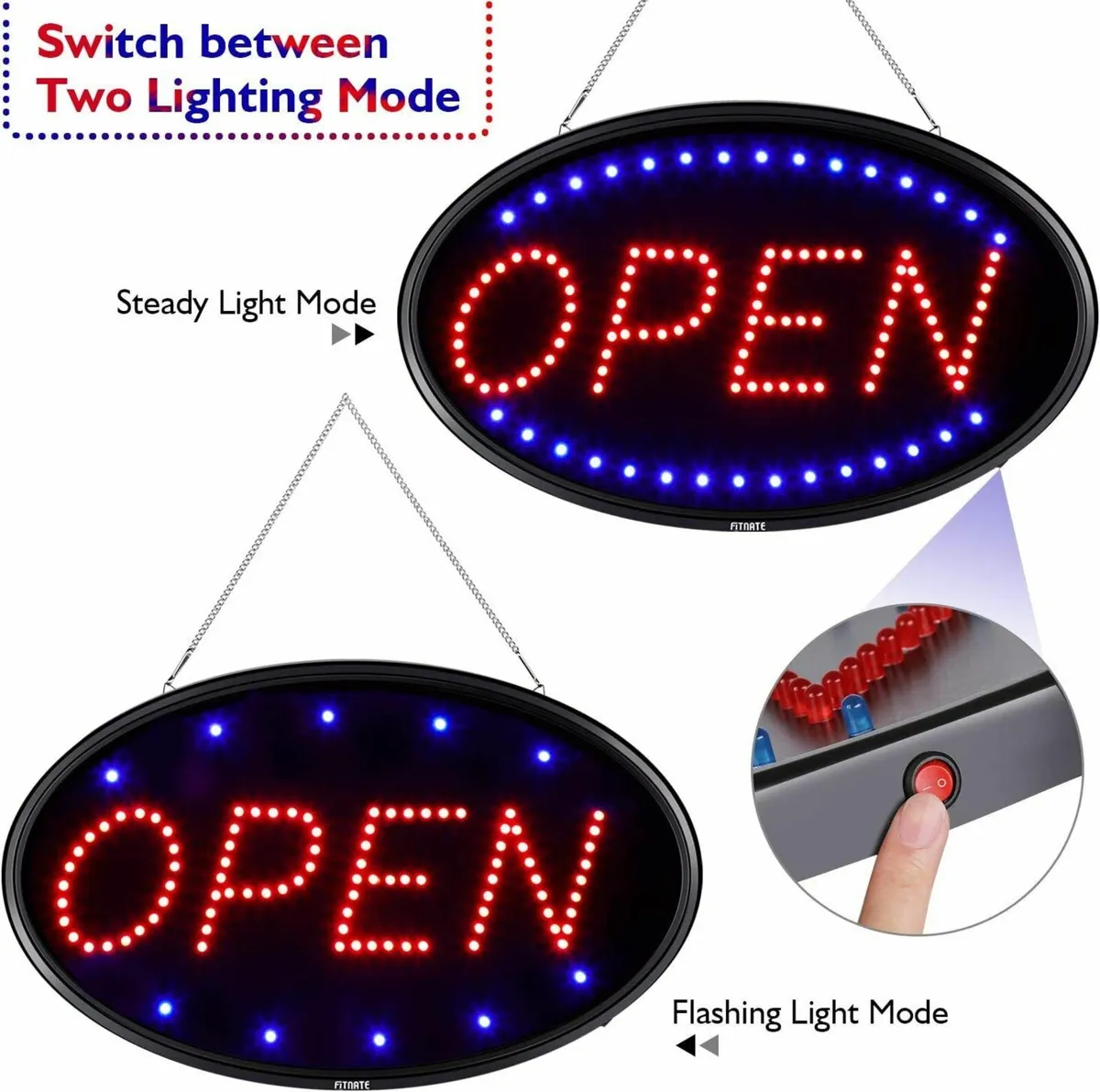Open Sign 2 Modes Flashing and Steady Light - Image 2