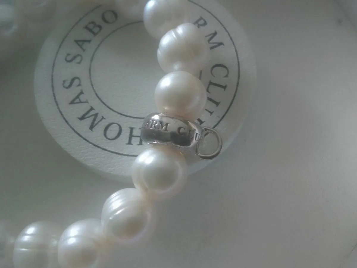 THOMAS SABO FRESHWATER PEARL BRACELET & STG SILVER - Image 4