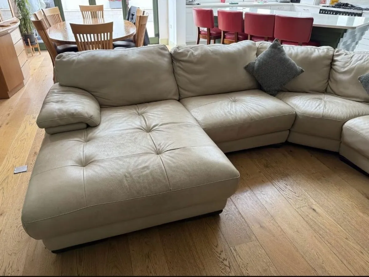 Eight-Piece Leather Sofa - Image 3