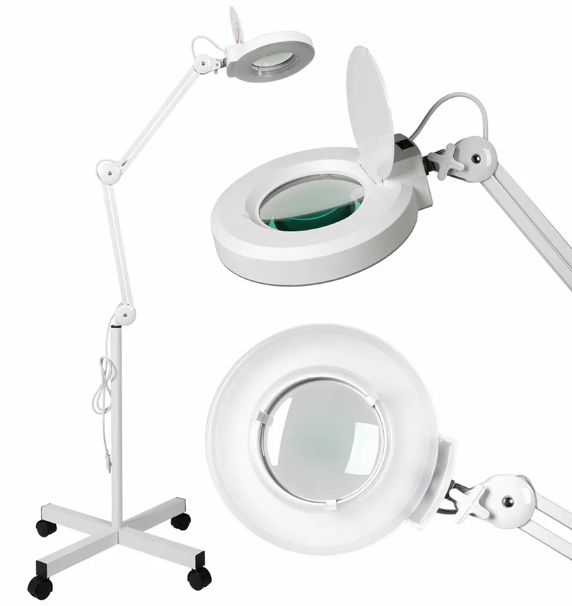 Beauty cosmetic bed chair with 2 cuvettes white - Image 3