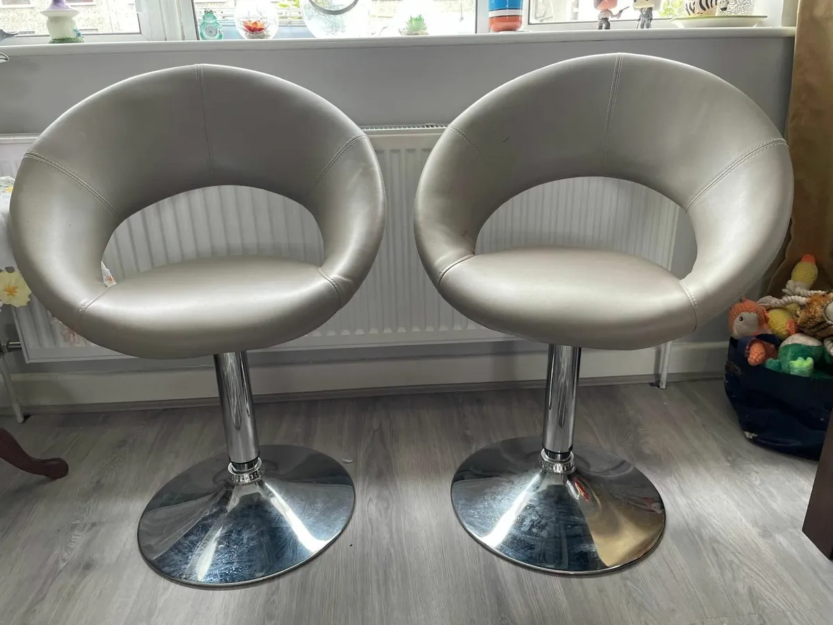 2 x Chairs ( grey ) ex Arnotts.  Perfect condition - Image 2