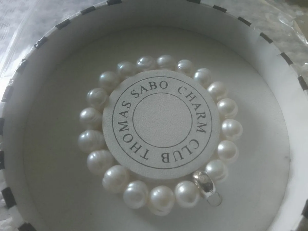 THOMAS SABO FRESHWATER PEARL BRACELET & STG SILVER - Image 1
