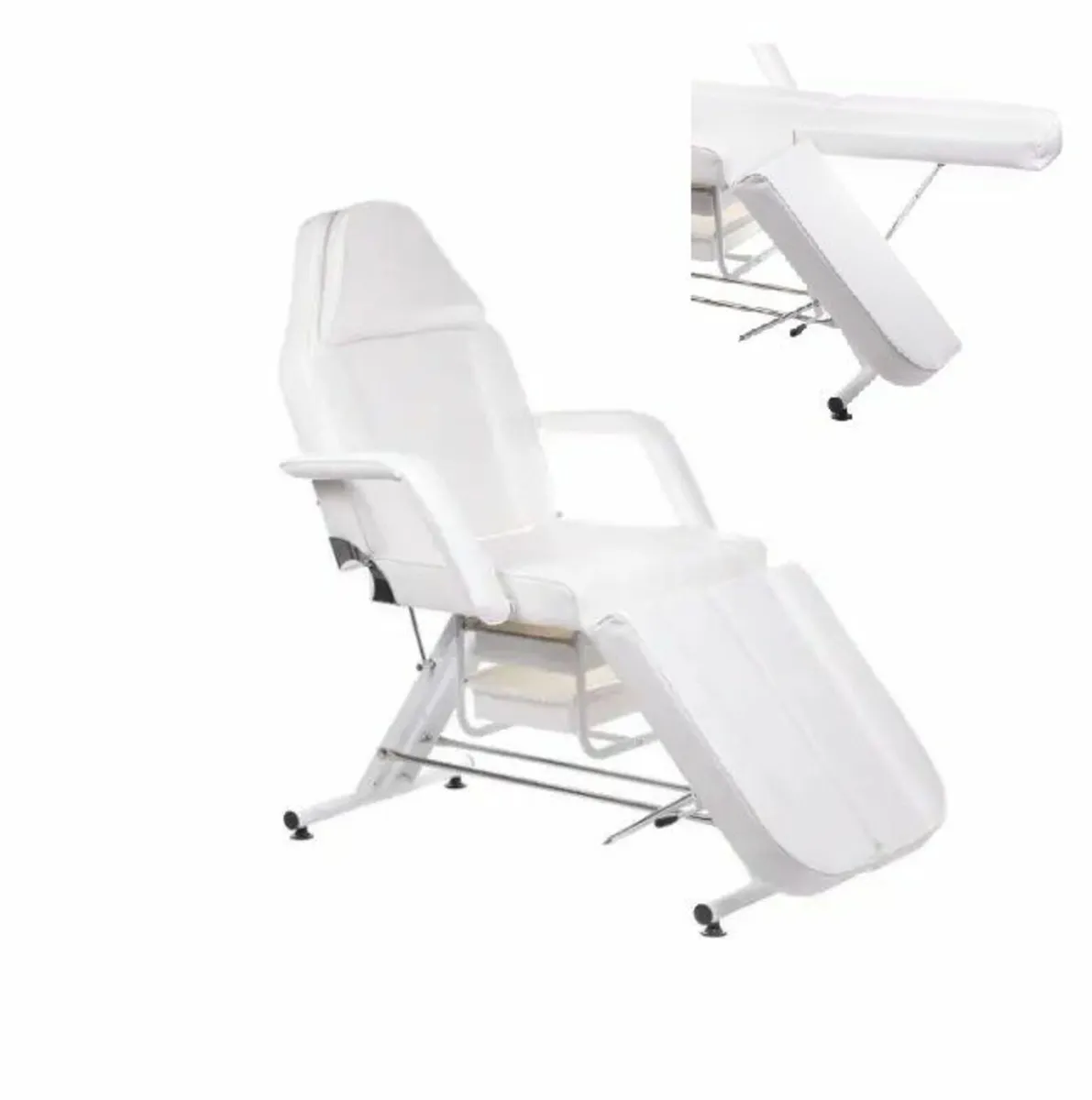 Beauty cosmetic bed chair with 2 cuvettes white - Image 1