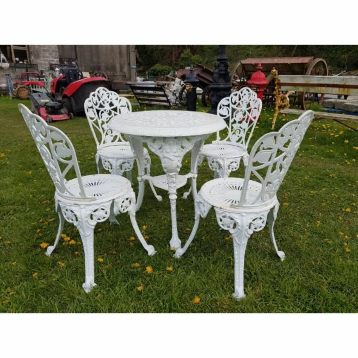 Cast Iron Garden Set x4 – Ornate – Style N - Image 2