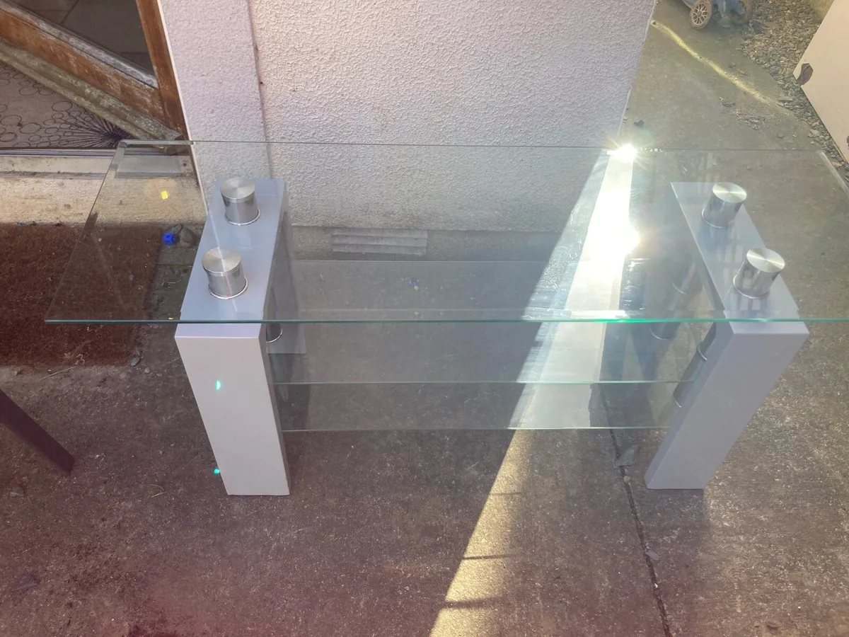 Glass coffee table