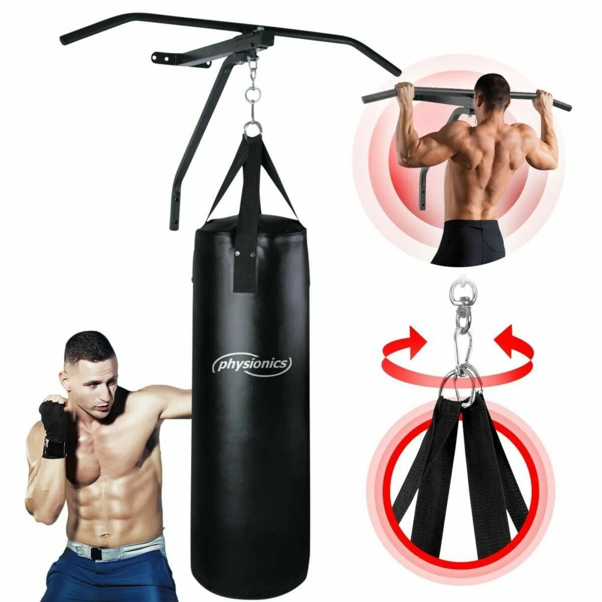 PUNCH BAG & PULL UP BAR SET - FREE DELIVERY
