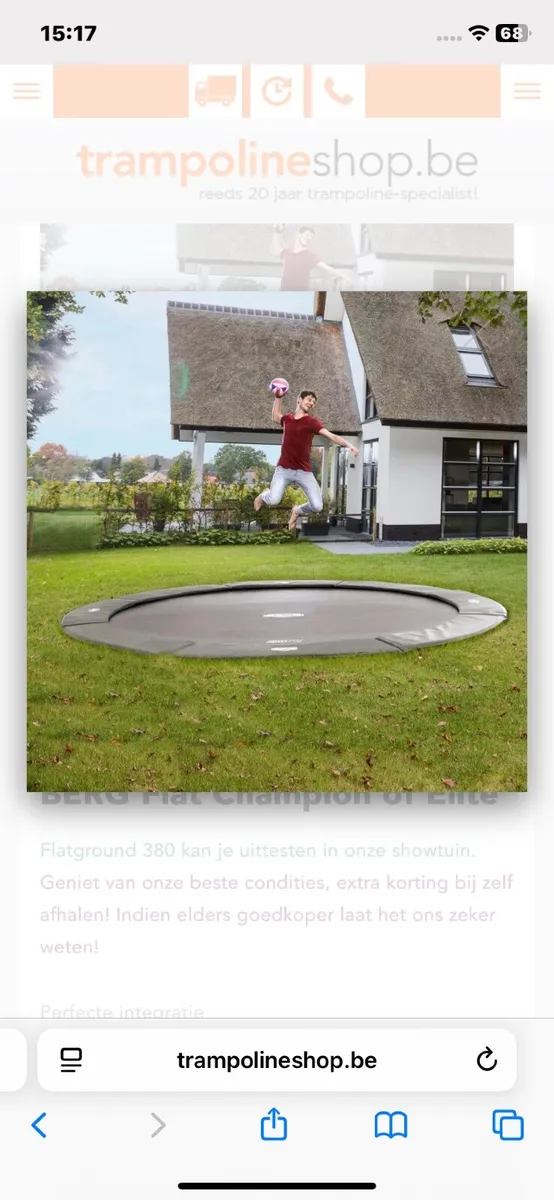 Berg Flatground Trampoline. 14ft - Image 1