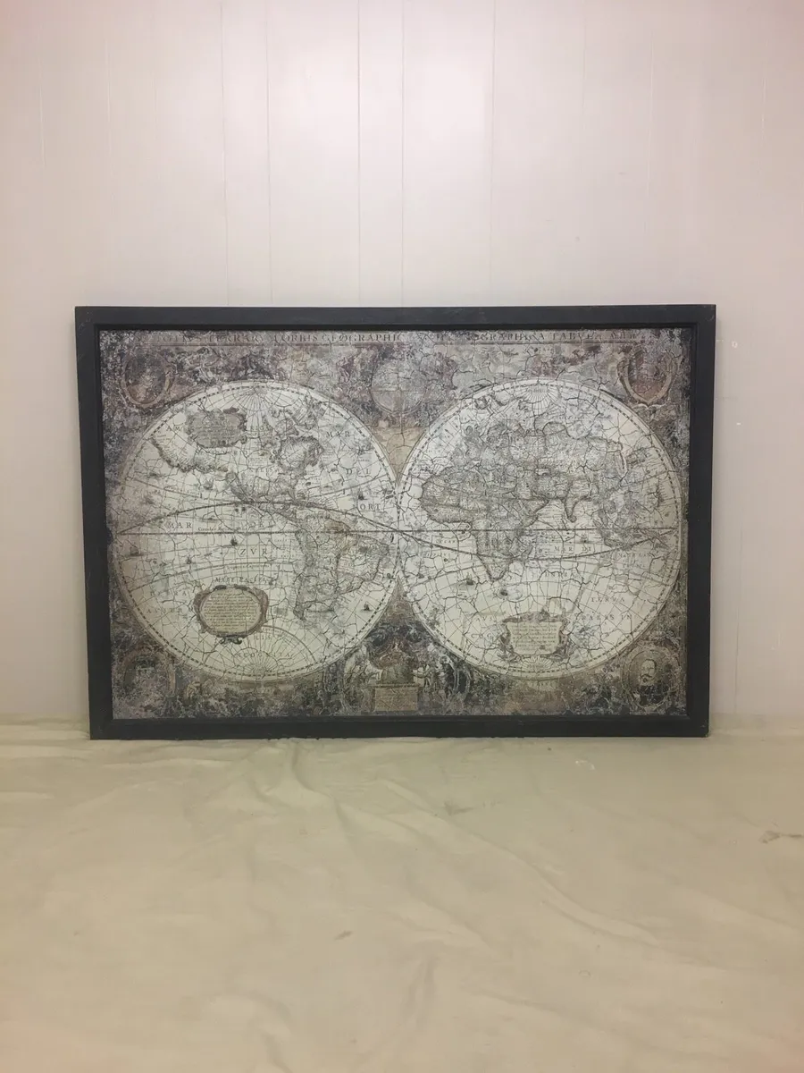 Framed Old Map of The World - Image 1