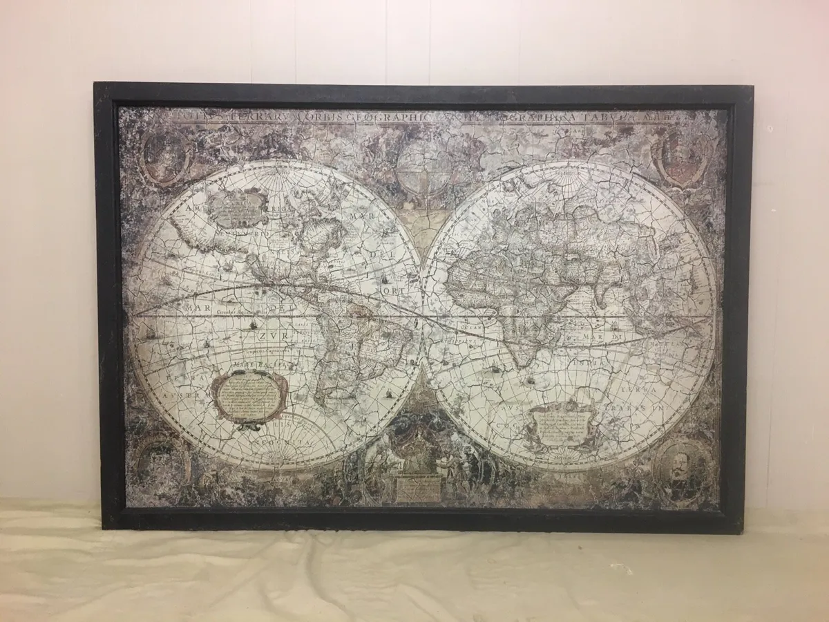 Framed Old Map of The World - Image 2