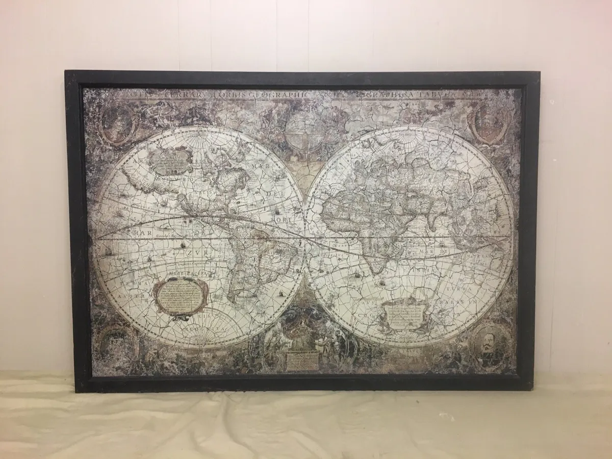 Framed Old Map of The World - Image 3
