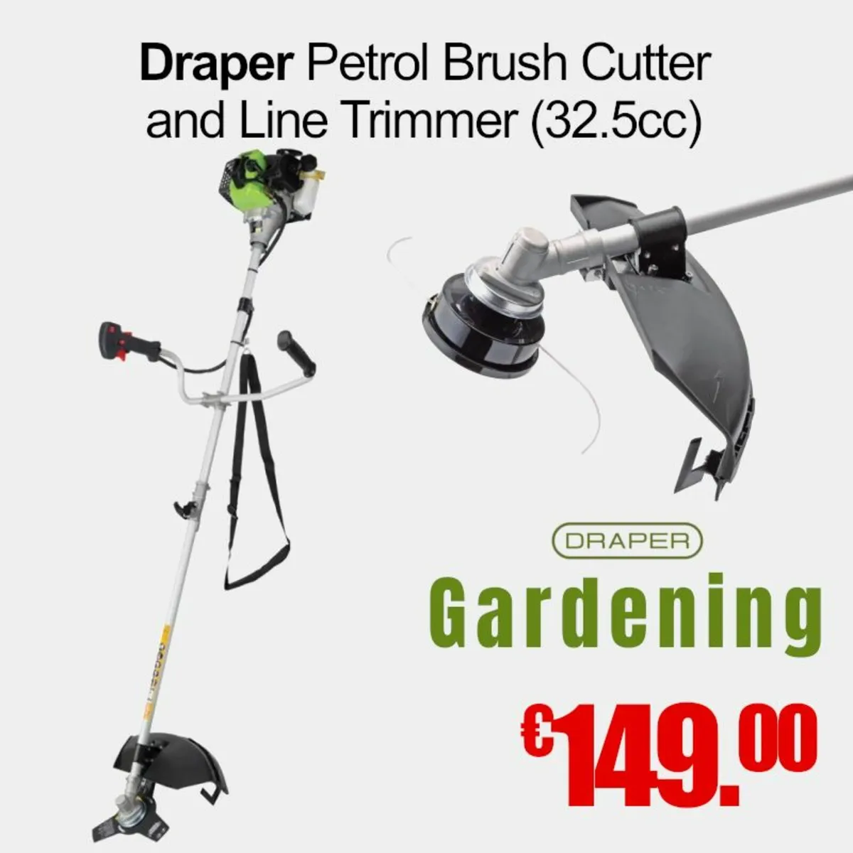 Draper Petrol Brush Cutter and Line Trimmer - Image 1
