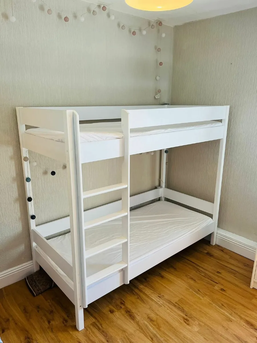 White Wooden Bunk Bed - Image 3