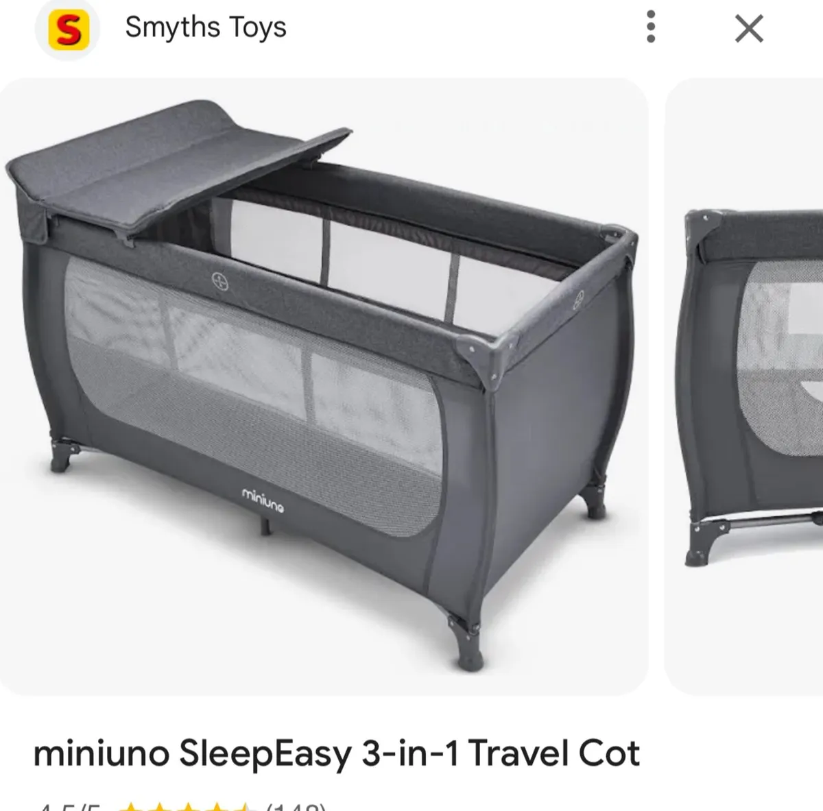 Baby travel cot with changing station - Image 3