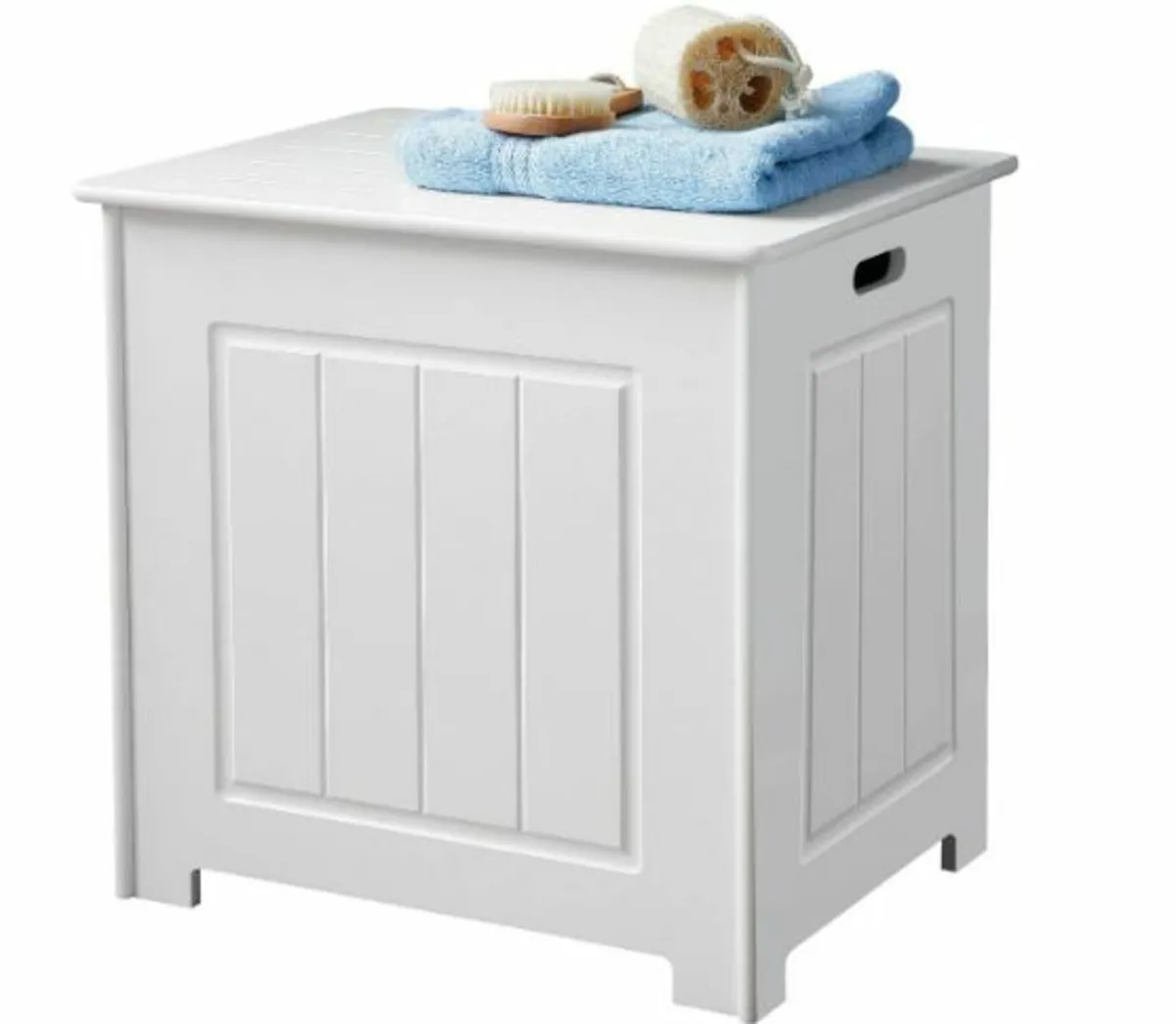 Wooden Laundry Bin Chest with Storage Stool - Image 3