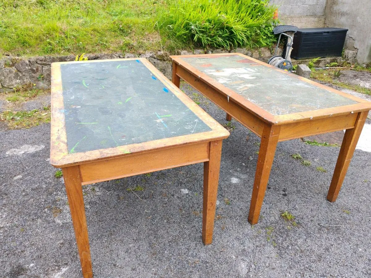 Vintage School Tables - Image 1