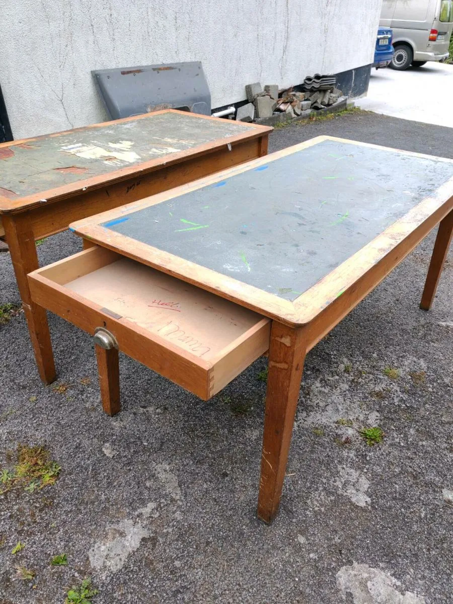 Vintage School Tables - Image 2