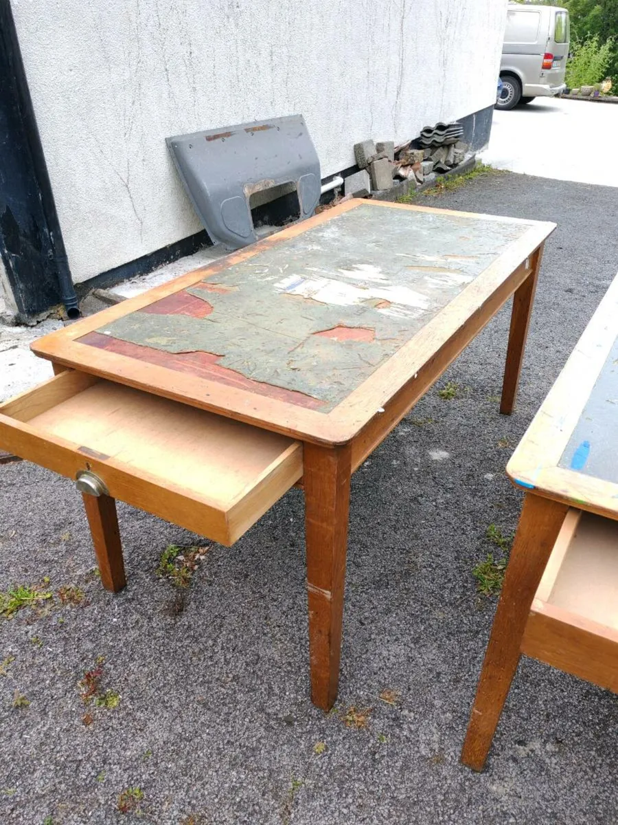 Vintage School Tables - Image 3