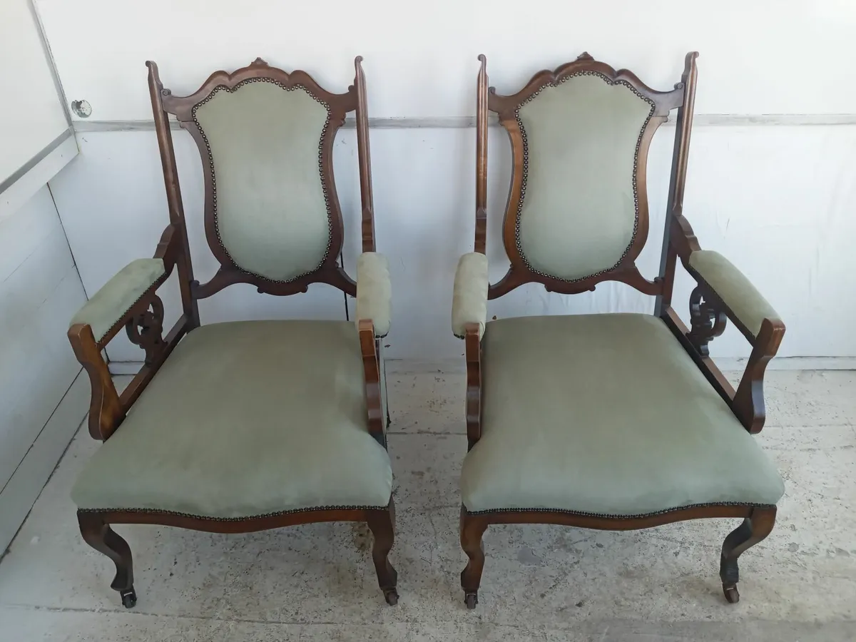 2 x Old Armchairs for Sale - Image 1