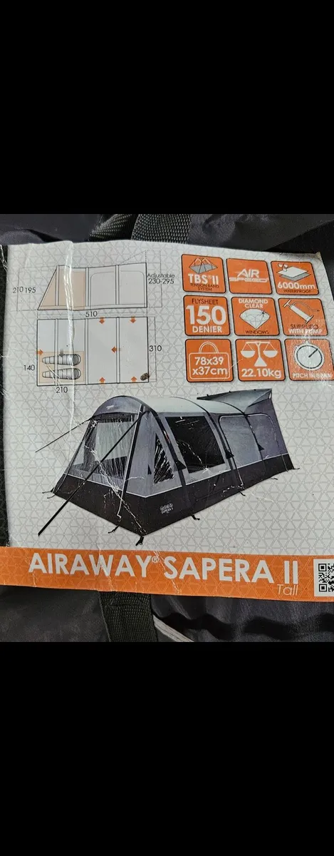 Campervan Awning, Air up, like new with pump.