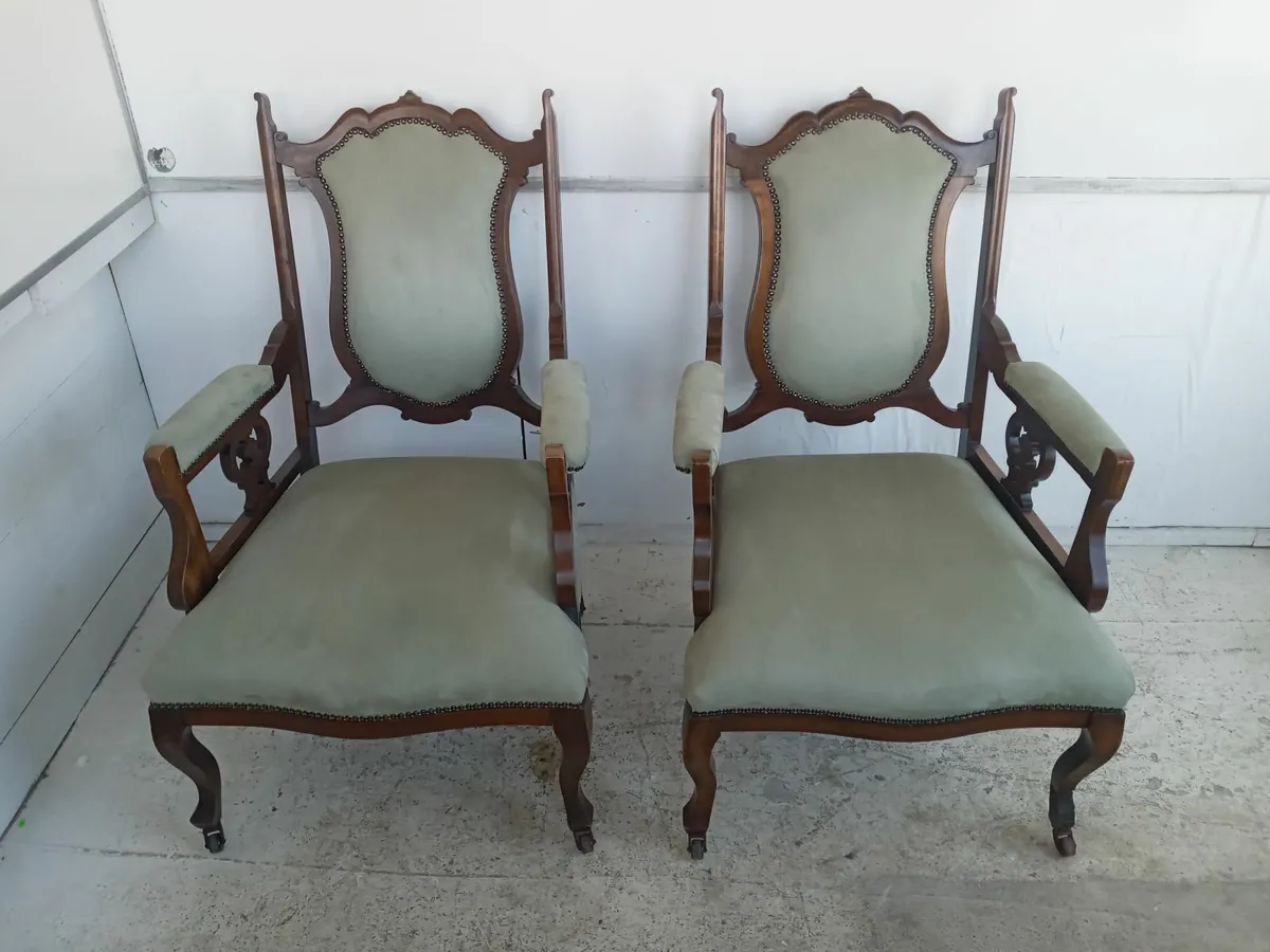 2 x Old Armchairs for Sale - Image 1