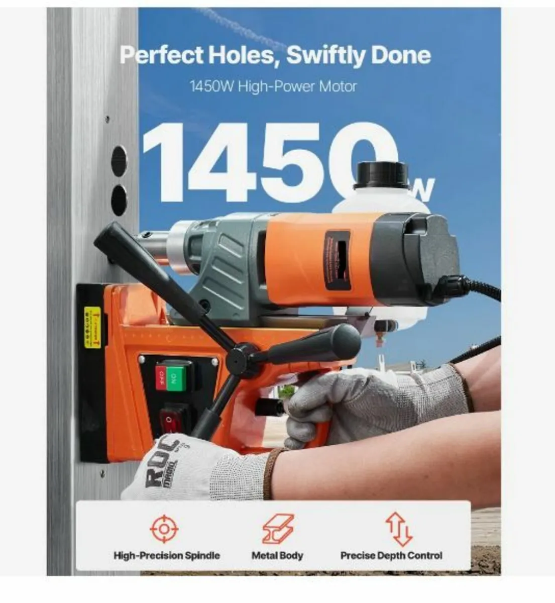 Magnetic Drill 1450W 12500N Portable Mag Drill - Image 2