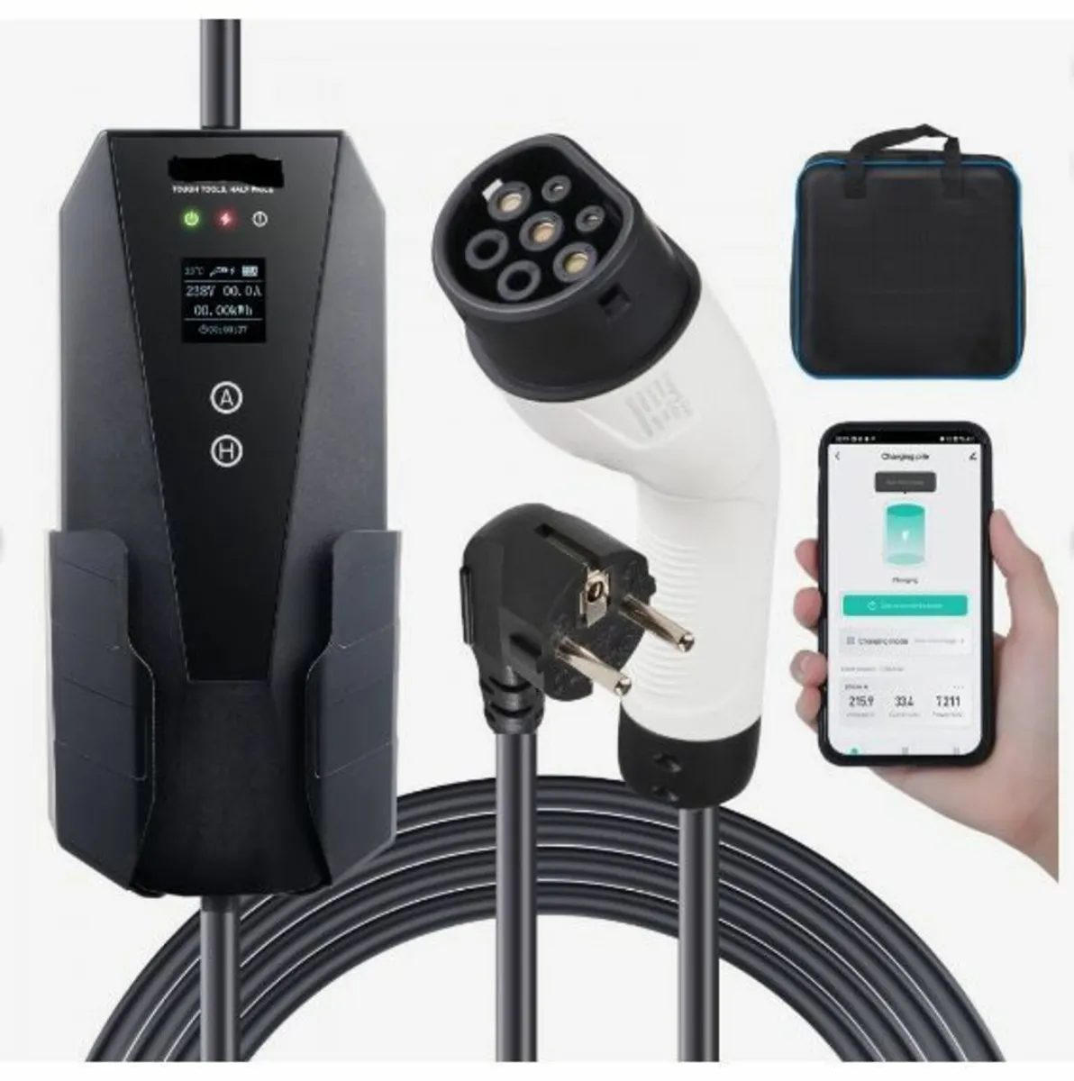Portable EV Charger Type 2, 16A 3.7kW, Electric - Image 1