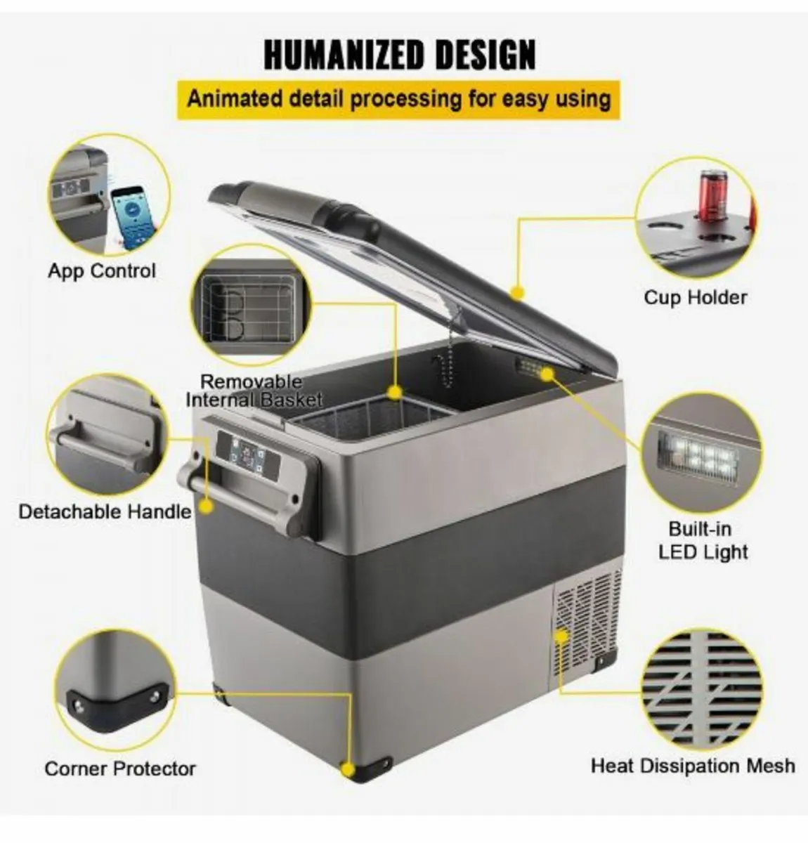 Car Refrigerator 55L Compressor Portable - Image 2