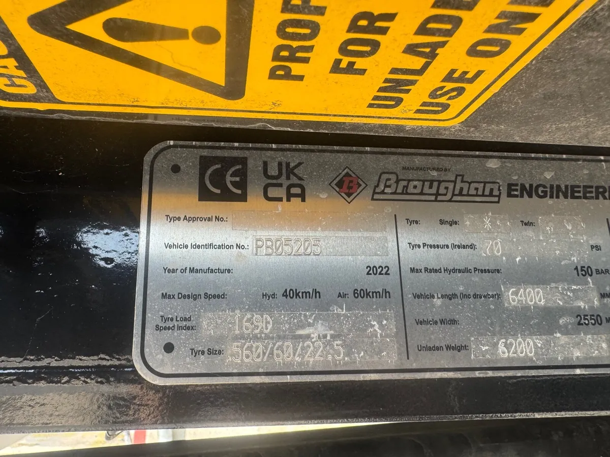 Broughan 16t dump trailer - Image 3