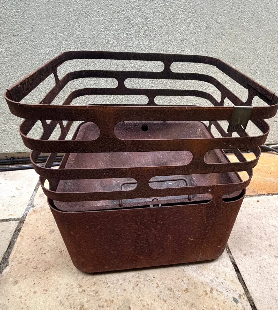 Hofats Fire Pit Basket Cube (rusty effect model) - Image 1