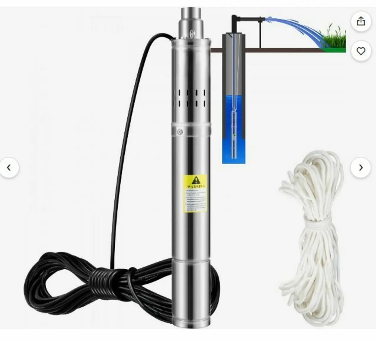 Deep Well Submersible Pump, 550W - Image 1