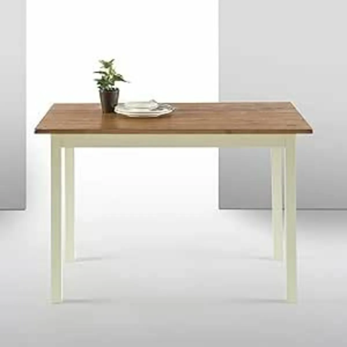 Wooden Brown Dining Table Brown 114x74x71cm - Image 2