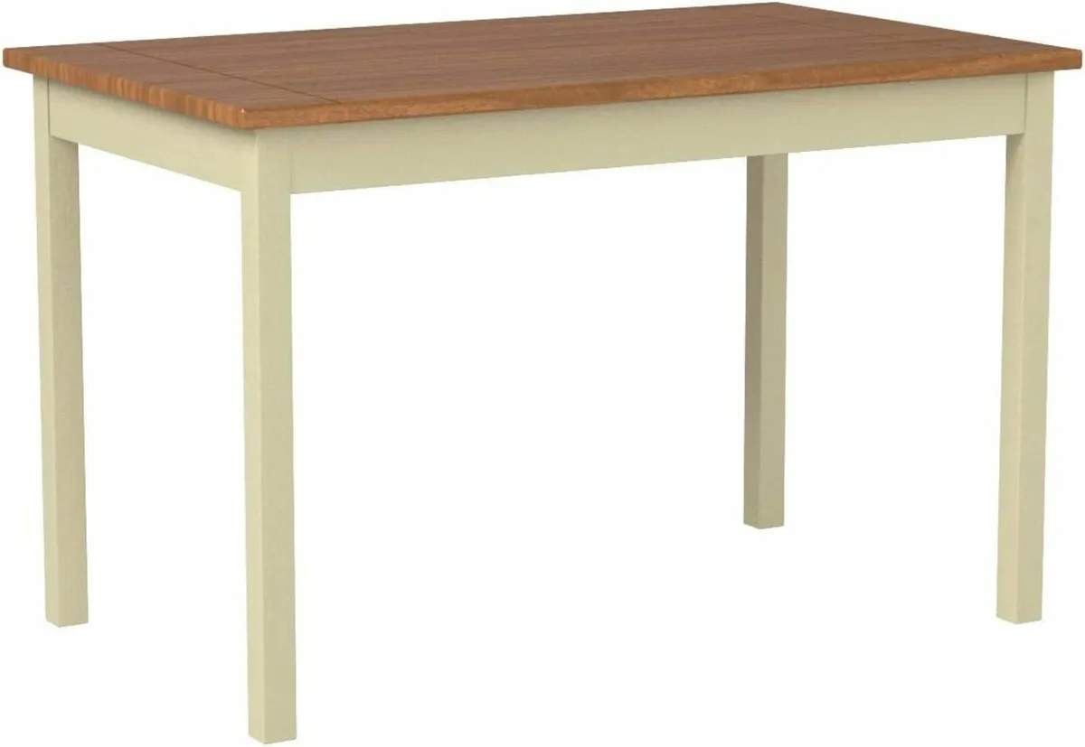 Wooden Brown Dining Table Brown 114x74x71cm - Image 3