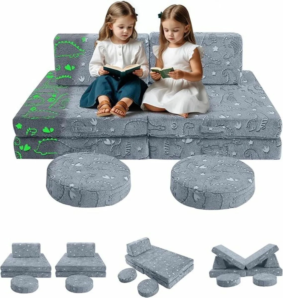 8-Piece Kids Play Sofa Armchair Playroom - Image 1