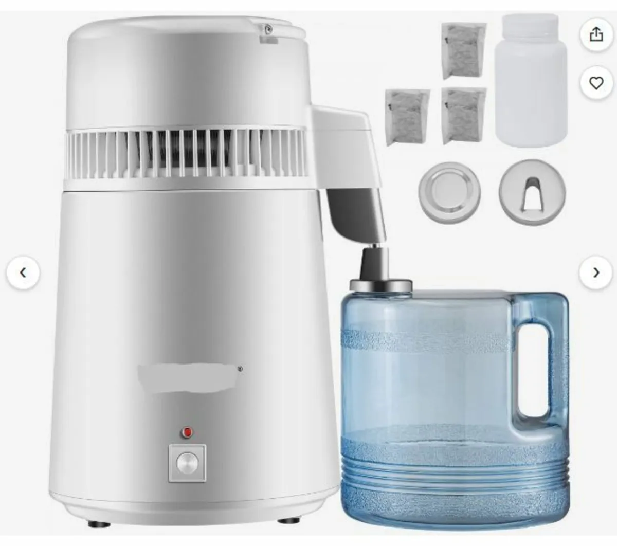 4L Pure Water Distiller 1L/h Water Purifier Filter - Image 1
