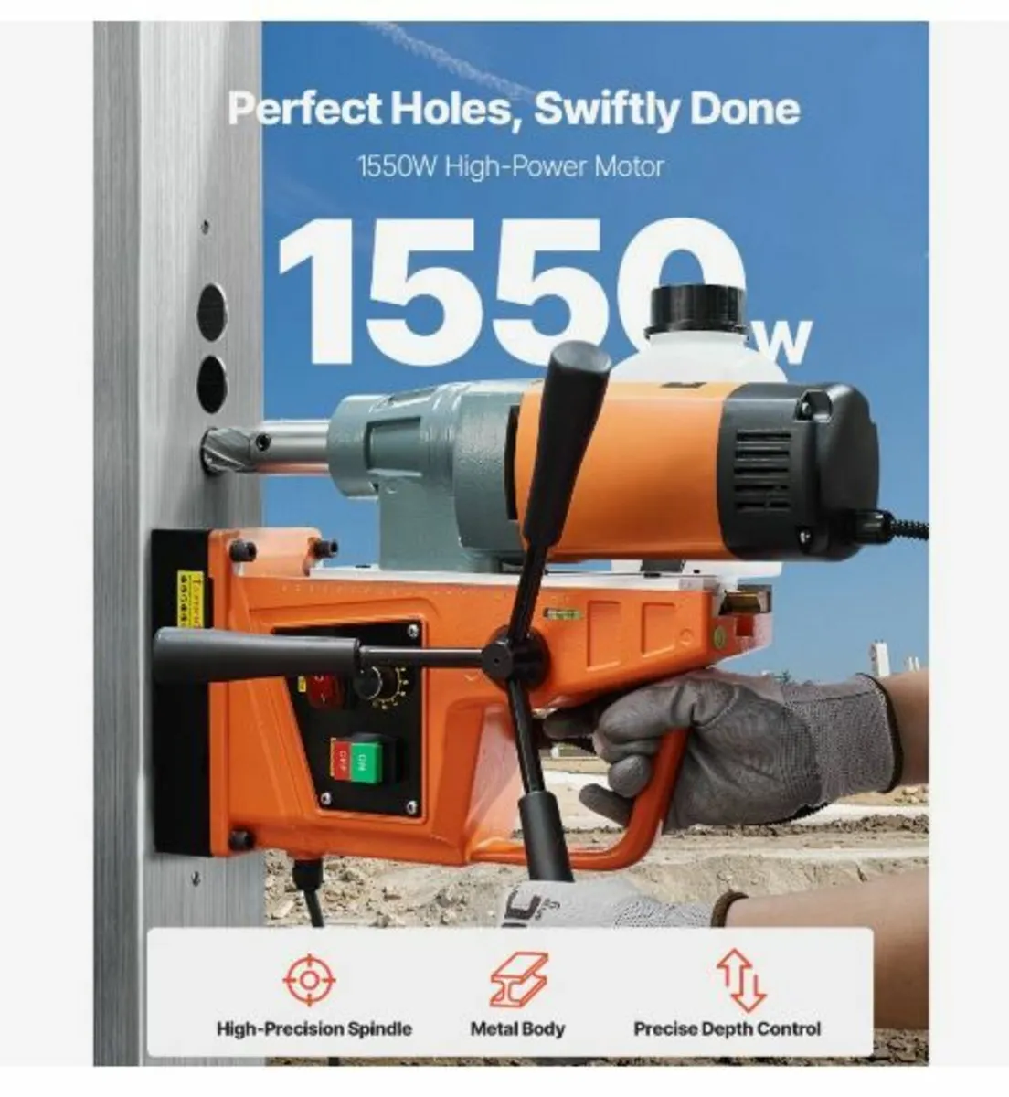 Magnetic Drill 1550W 2922lbf/13000N - Image 4